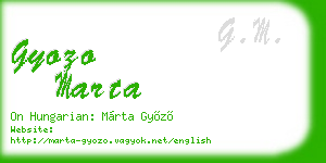 gyozo marta business card